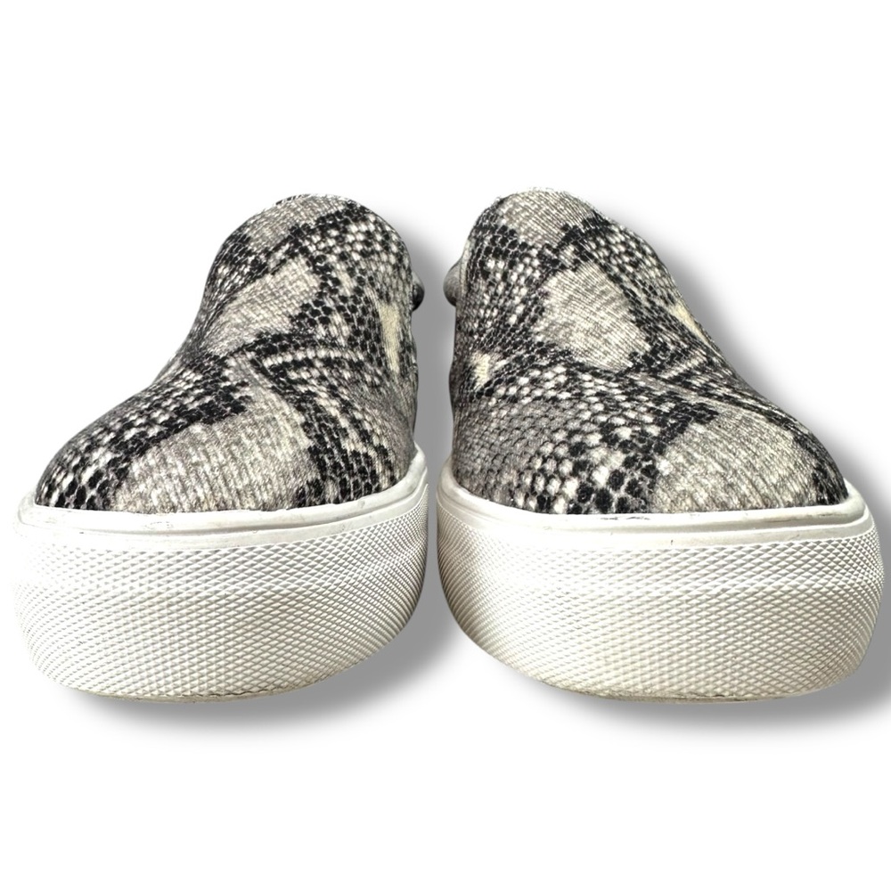 Steve Madden Gills Slip On Sneakers Gray Snake Print Size 8 Streetwear Casual - Picture 6 of 16